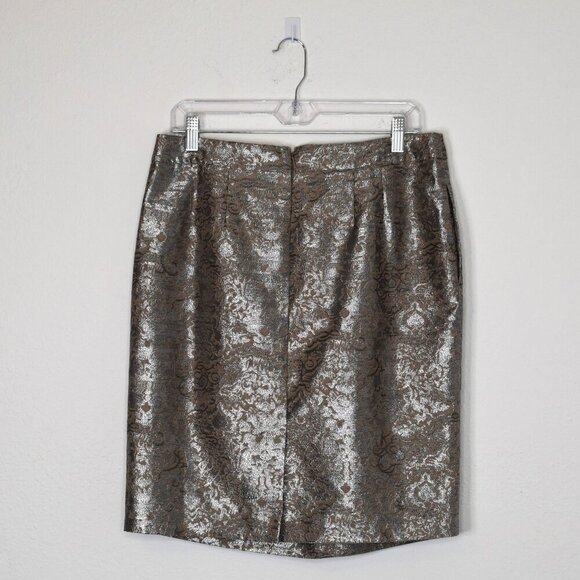 Jones New York Floral Brocade Skirt Sz 8 Cocktail Party Whimsigoth Neutral NWT - Picture 8 of 16